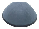 iKippah - Slate Blue With Leather Rim Yarmulka