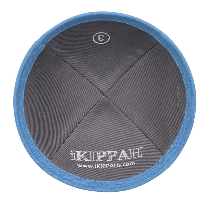 iKippah - Sky Blue Linen Yarmulka