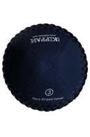 iKippah - Striped Navy Velvet Yarmulka