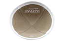 iKippah - Tan Linen With Cream Rim Yarmulka