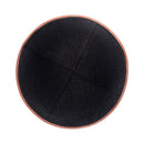 iKippah - Black Velvet With Camel Rim Yarmulka