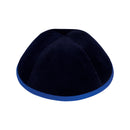iKippah - Velvet Navy With Royal Blue Rim Yarmulka