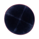 iKippah - Navy Velvet With Burgundy Rim Yarmulka