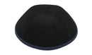 iKippah - Black Linen With Charcoal Rim Yarmulka