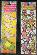Triplet Baby Girls Cutout Stickers