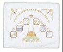 Challah Cover Brocade: Six Days of Creation - White