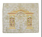 Challah Cover Brocade: Gold/Multicolor Jerusalem - White