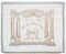 Challah Cover Brocade: Decorative Arch With Shabbos Table - White