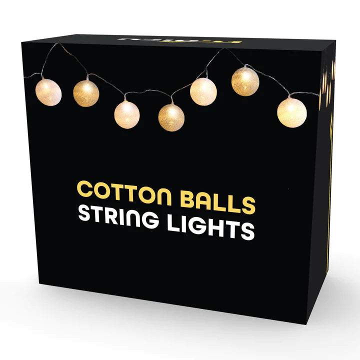 Sukkah Decoration: Cotton Balls String Lights