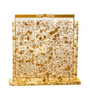 Bencher Set: Lucite Print Gold Frosted