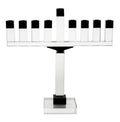 Chanukah Oil Menorah: Crystal Outer Design - 19"