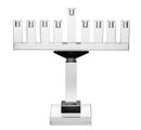 Chanukah Oil Menorah: Crystal Inner Design - 13"