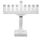 Chanukah Oil Menorah: Crystal Inner Design - 13"