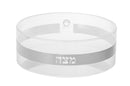 Matzah Box: Lucite - Silver Stripe