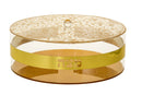 Matzah Box: Lucite - Gold Base