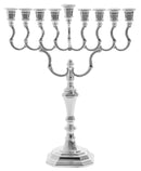 Chanukah Menorah: Silverplated - 14.5"