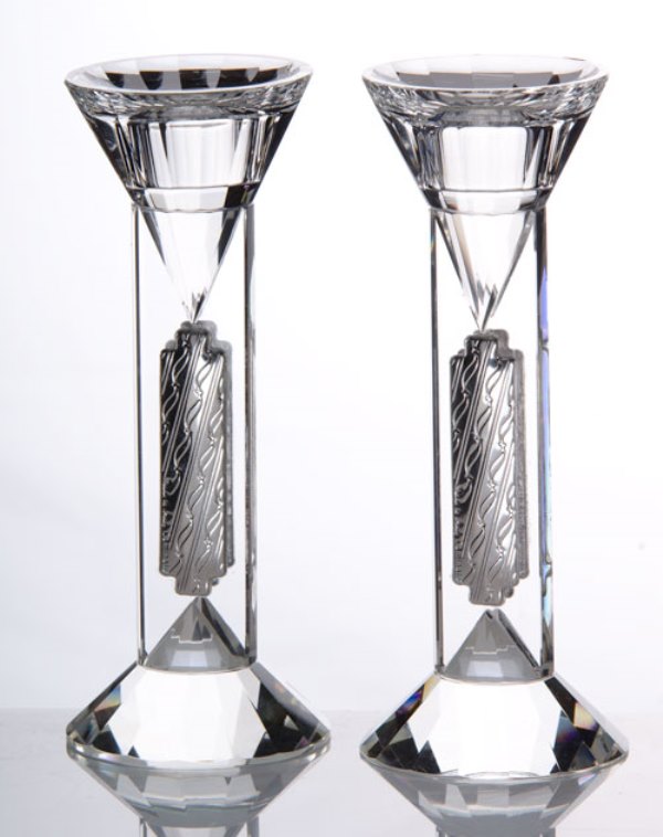 Candlestick Set - Crystal & Sterling