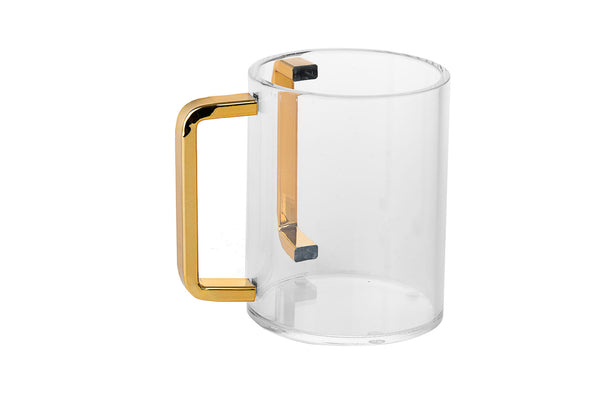 Wash Cup: Lucite - Galvanized Handles