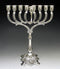 Chanukah Menorah: Silver Plated Filagree Design - 12"