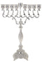 Chanukah Menorah: Silver Plated Filagree Design - 27"