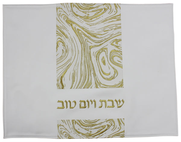 Challah Cover: Vinyl Gold Center Line Design - Gold