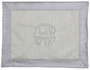 Challah Cover: Vinyl Frame Design - White & Grey