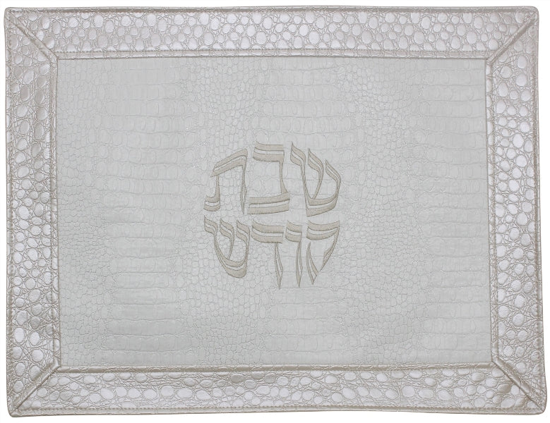 Challah Cover: Vinyl Rock Frame Design - White