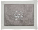 Challah Cover: Vinyl Dot Frame Design - White & Grey