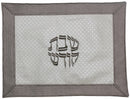 Challah Cover: Vinyl Dot Frame Design - Grey & Brown