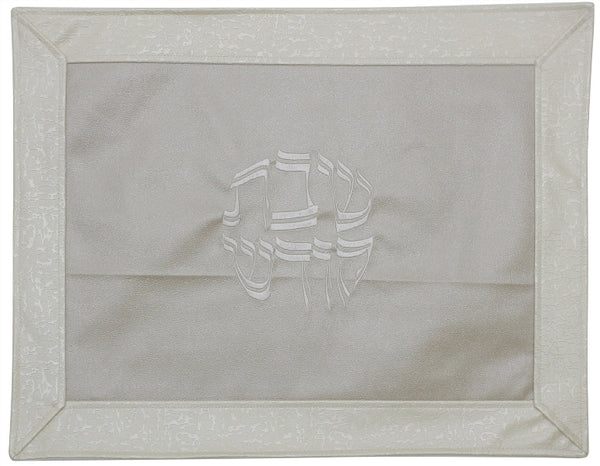 Challah Cover: Vinyl Frame Design - Grey & White