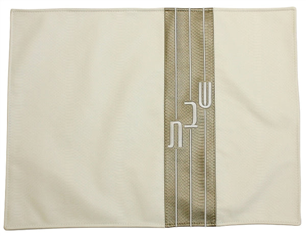 Challah Cover: Vinyl - White/Gold