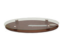 Challah Board & Knife - Wood & Silver Plated With Glass
