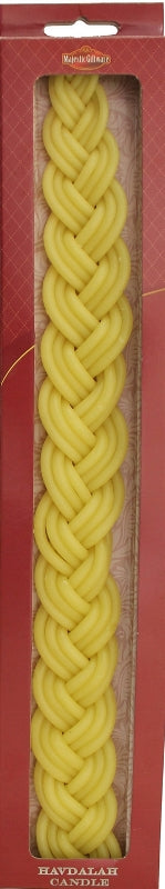 Havdalah Candle: Braided Beeswax - Yellow