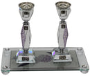 Candlestick Set & Tray - Crystal