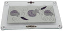 Shabbos Tray: Glass Pomegranate Design - Purple