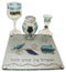 Havdalah Set: Laser Cut Glass - 4 Pcs