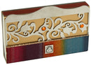 Shabbos Matchbox Holder: Laser Cut Rose Design - Multicolor