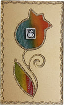 Shabbos Matchbox Holder: Tulip Design - Multicolor