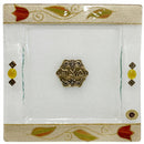 Matzah Tray: Glass - Red