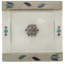 Matzah Tray: Glass - Blue