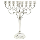 Chanukah Menorah: Silver Plated Filigree Design - 13.5"