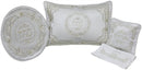 Pesach Set Brocade White With Plastic: 4 Pcs