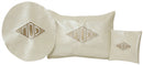 Pesach Set: Vinyl Beige Center Diamond (3 Pc Set) - Ivory