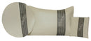Pesach Set: Vinyl Grey Vertical Stripe (3 Pc Set) - Ivory