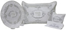 Pesach Set Brocade White With Plastic - 4 Pc Set