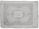 Pesach Set Brocade White With Plastic - 4 Pc Set