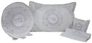 Pesach Set Brocade White With Plastic - 4 Pc Set