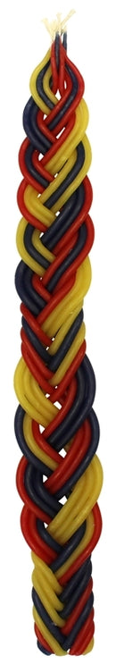 Havdalah Candle: Braided Beeswax - Multicolor
