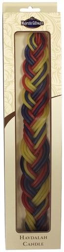 Havdalah Candle: Braided Beeswax - Multicolor