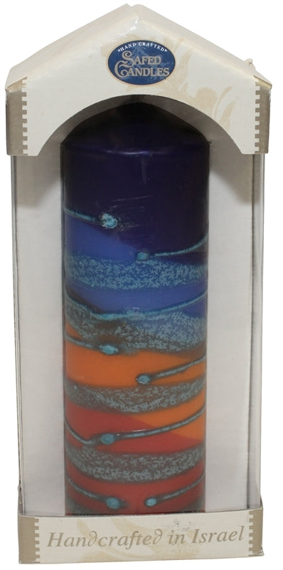 Havdalah Candle: Pillar Wax - Multicolor